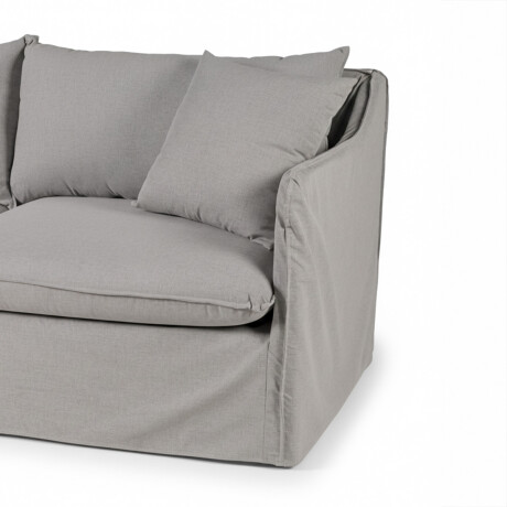 Sofá Snow con Funda - Tela Rústica - 2,5 cuerpos TO001-1634 (Gris)