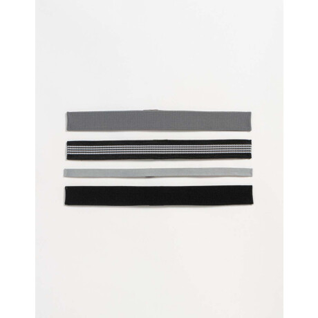 Set De Vinchas Elásticas Gris Medio