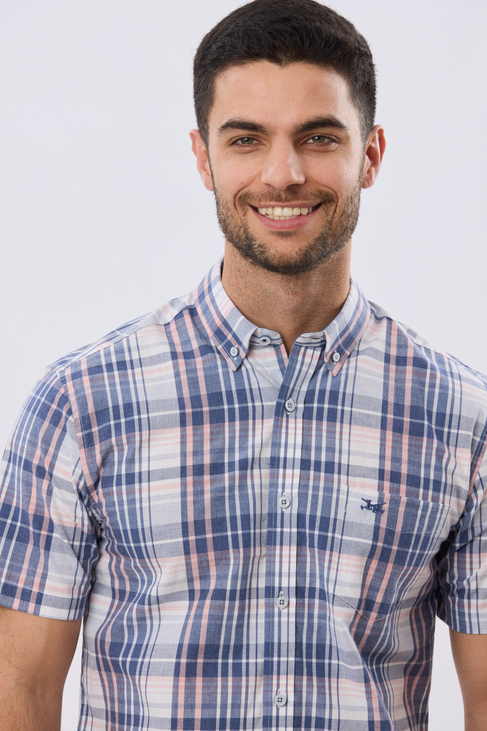 CAMISA CUADROS Coral