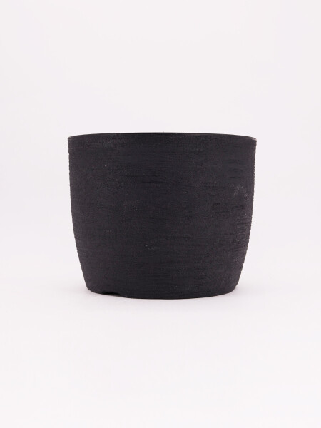 MACETERO REDONDO PRETO NEGRO