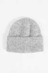 Gorro tejido ribbed gris melange