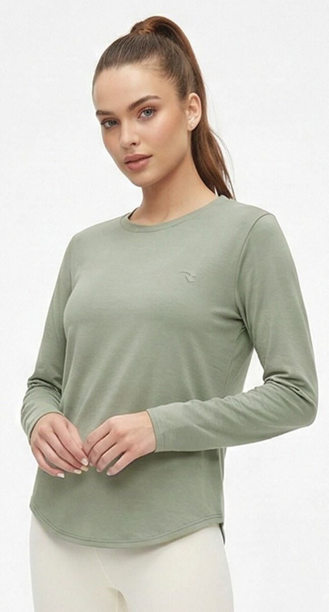 Remera Mangas Largas - Verde. 