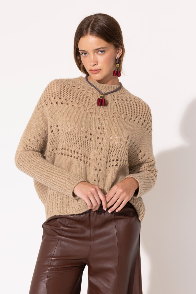 SWEATER SHINNY Camel