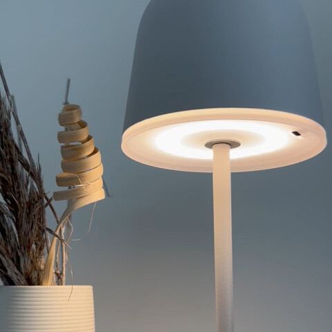 Portátil LED inalámbrica gris p/exterior cálida EG0492