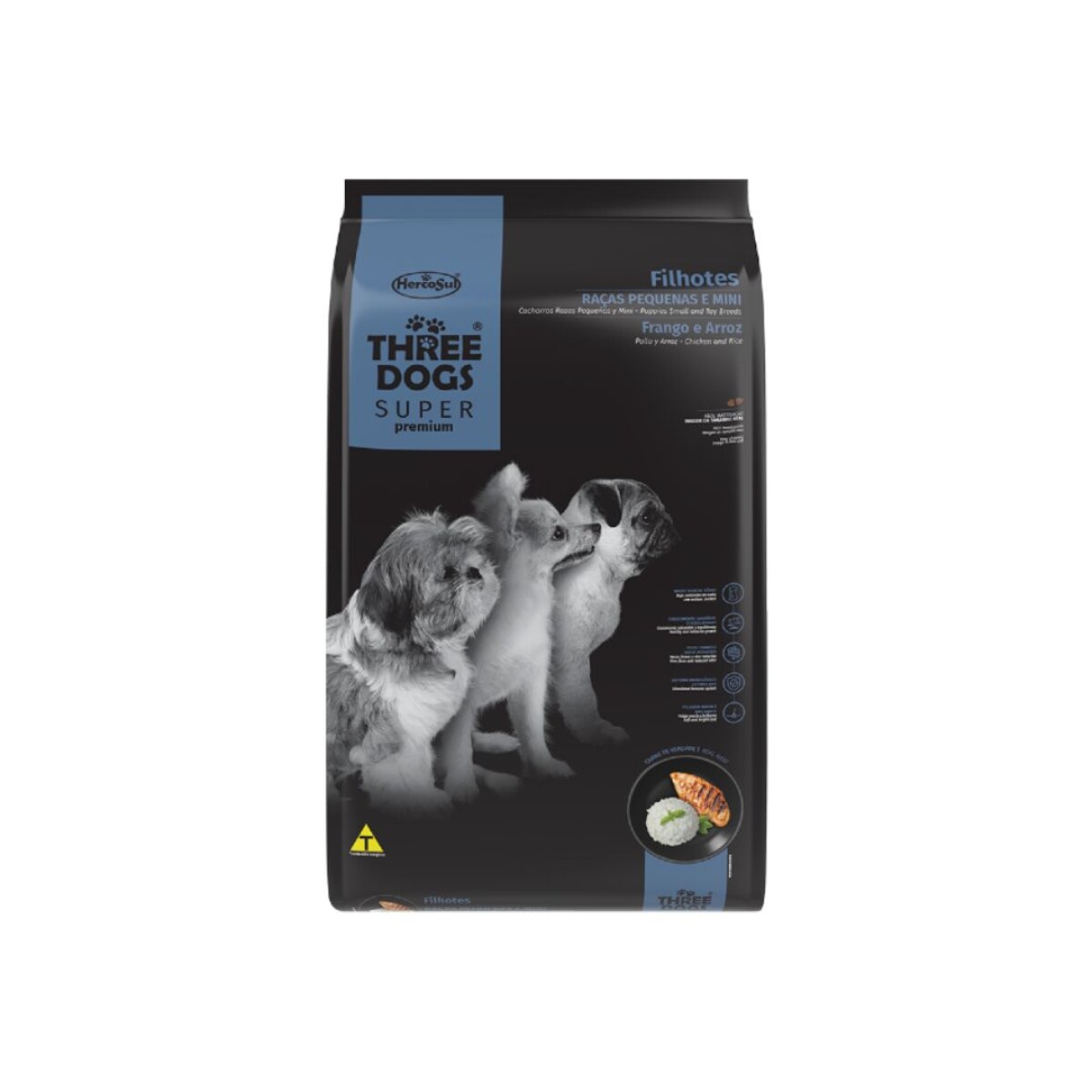 Three Dogs Filhote Pequeño 10,1kg | Crecimiento Saludable 
