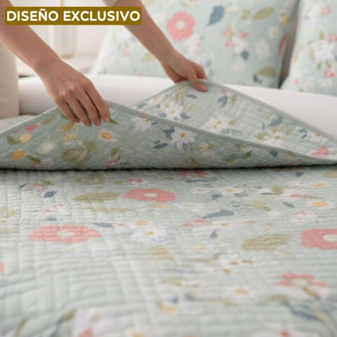 Cubrecamas 2 Plazas Antonella 3 Piezas 220 x 240 cm y 2 Fundas 50 x 70 cm Floreado - Antonella Cubrecamas 2 Plazas Antonella 3 Piezas 220 x 240 cm y 2 Fundas 50 x 70 cm Floreado - Antonella