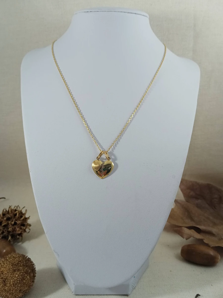Dije Corazón partido Oro 18k 
