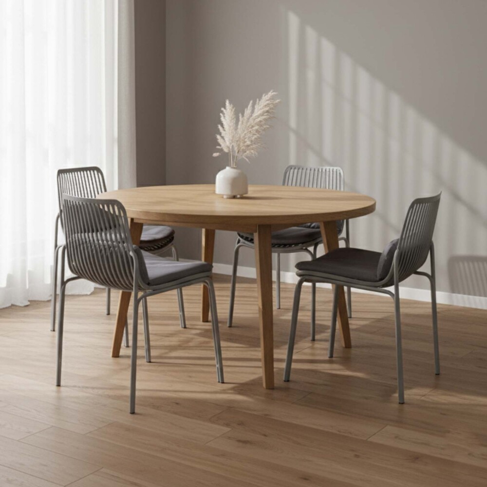 SILLA DE COMEDOR POLIPROPILENO GRIS LISA