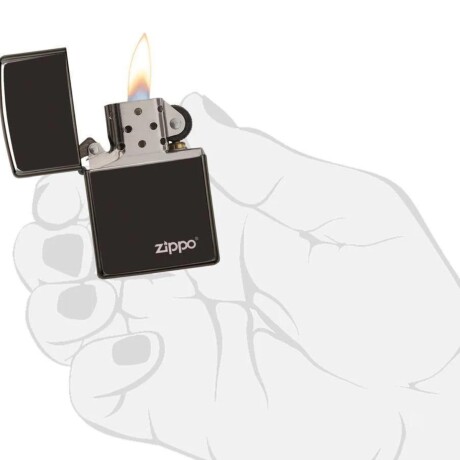 Encendedor Zippo Classic High Polish negro con logo - 24756ZL Encendedor Zippo Classic High Polish negro con logo - 24756ZL