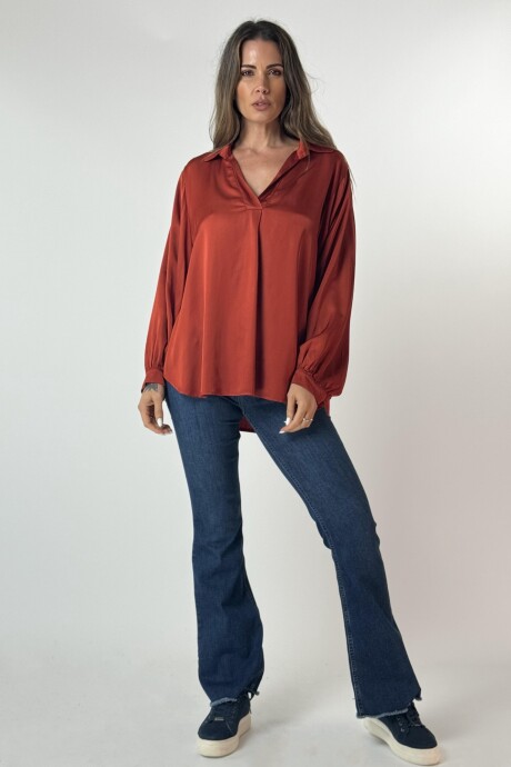 BLUSA GINA Ladrillo