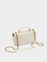 Bolso Bandolera Acolchado Textura Suave crudo
