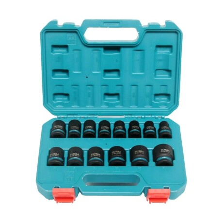 Juego Tubos Dados de Impacto 1/2" Total Industrial 14pz Maletín Juego Tubos Dados de Impacto 1/2" Total Industrial 14pz Maletín