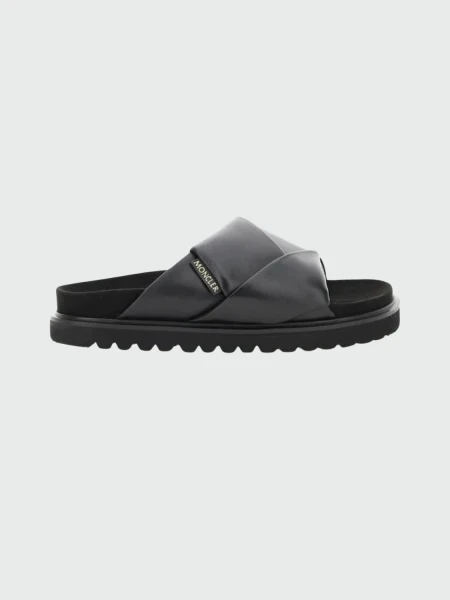 Moncler -Sandalias de cuero, Fantine Negro