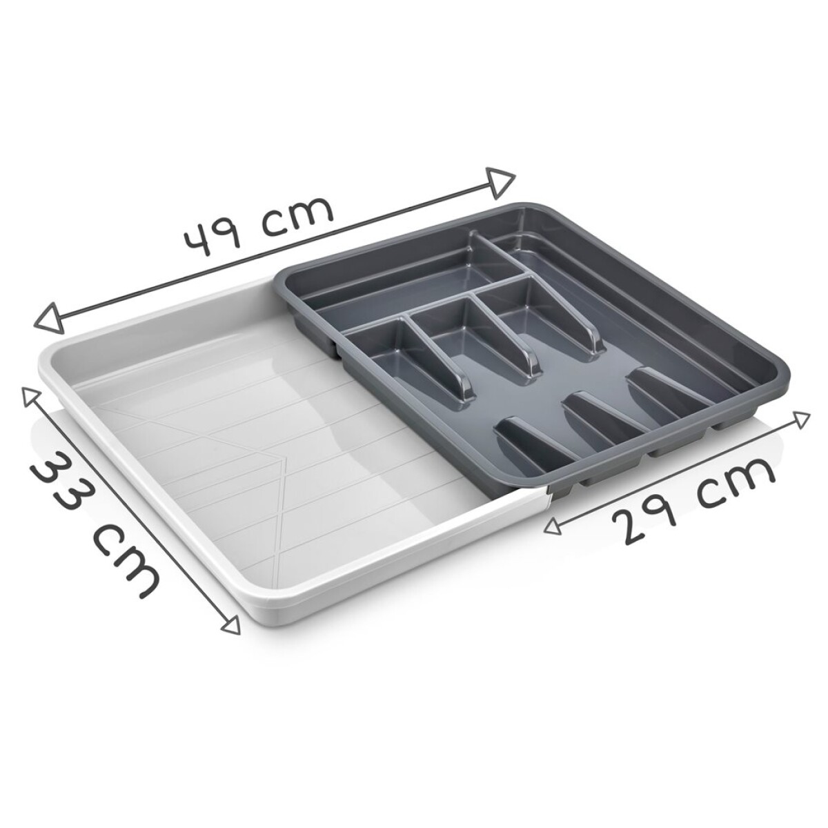 CUBIERTERO AJUSTABLE GRIS 29(49)x33 CM 