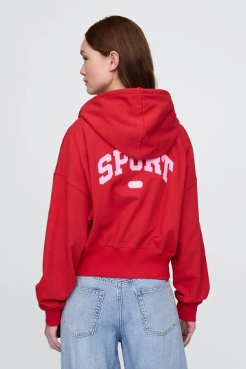 Canguro Con Cierre Sin Felpa Mujer Red Logo