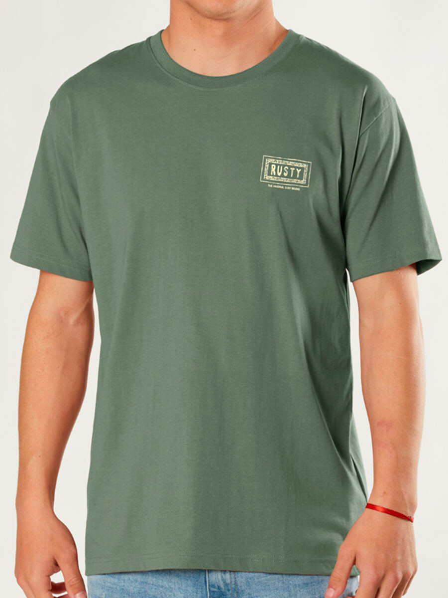 T-SHIRT WAKEA RUSTY - Verde Oscuro 