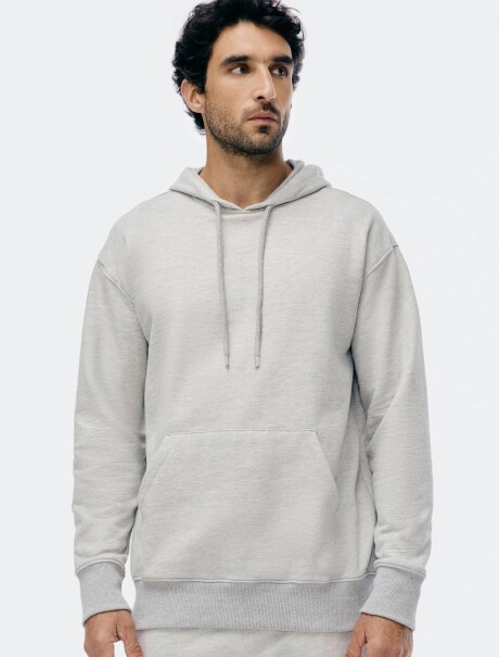 BUZO BÁSICO UNISSEX CON CAPUCHA GRIS