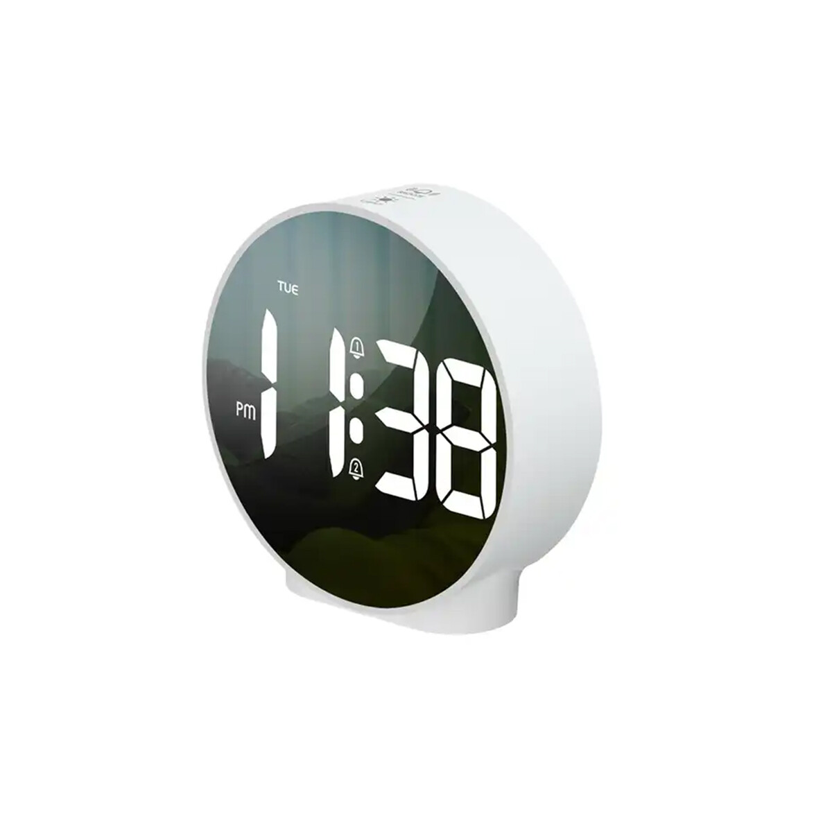 Reloj digital redondo color blanco 