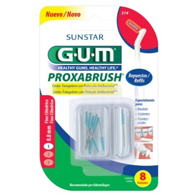 Cepillo Interdental G.U.M. 0.8 MM Repuestos X8