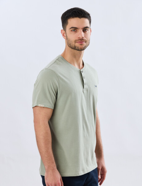 REMERA LISA DE ALGODÓN Pistacho