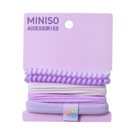 Goma de cabello girly 5pcs violeta
