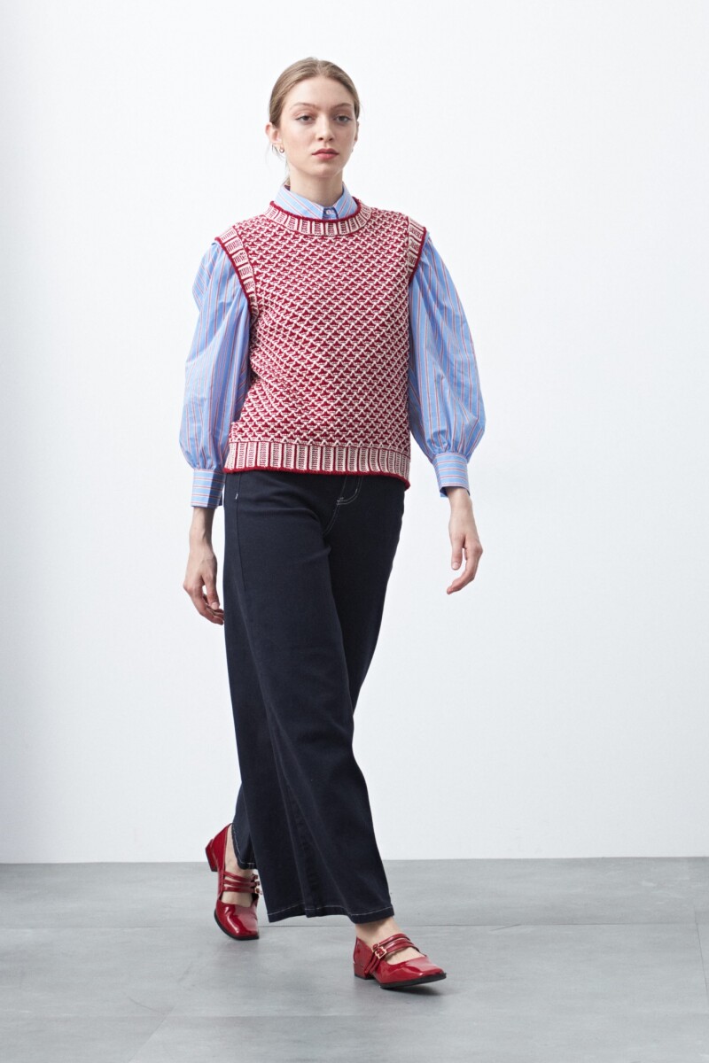 CHALECO ADELA Rojo Oscuro