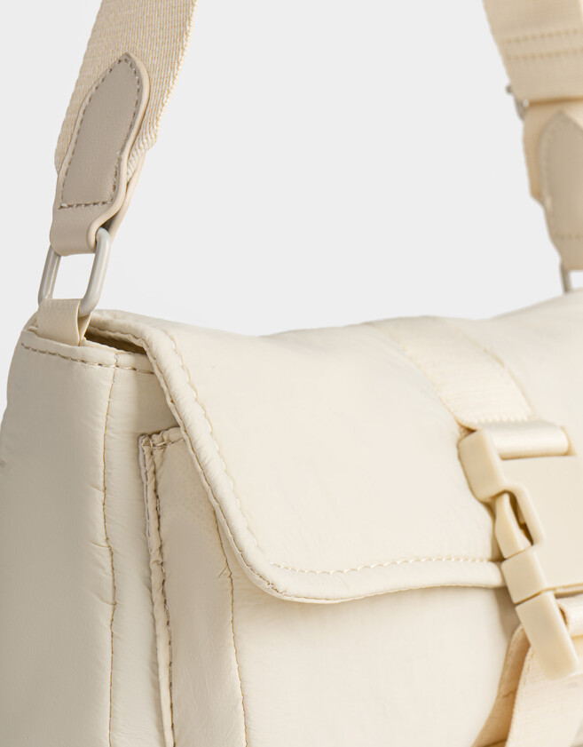 Bandoleras Bandolera Con Hebilla Frontal - Blanco Crudo