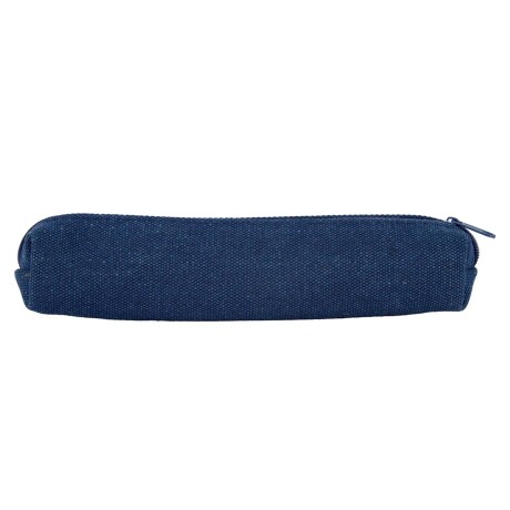 Mini Cartuchera en Tela para Lápices Lapiceras y Accesorios Azul Marino