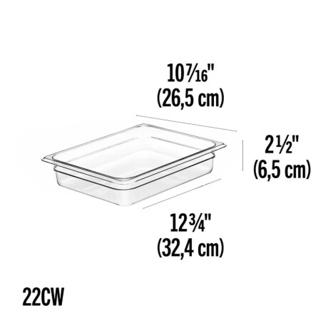 Cuba Gastronorm Policarbonato GN 1/2 x 6.5 cm. Cuba Gastronorm Policarbonato GN 1/2 x 6.5 cm.