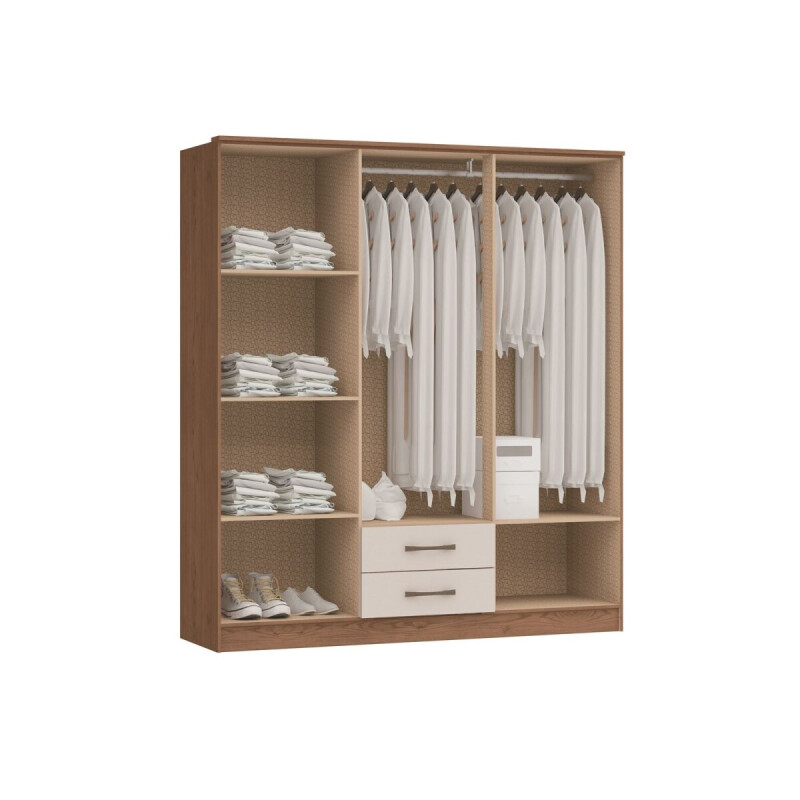 Ropero PEQUIN 6 Puertas color MACADAMIA BLANCO Ropero PEQUIN 6 Puertas color MACADAMIA BLANCO