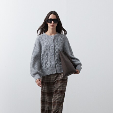 CARDIGAN BOREAL Gris Melange