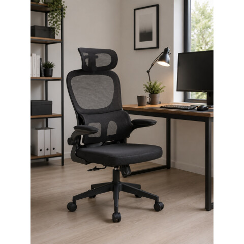 SILLA DE OFICINA CON TELA MESH NEGRO MC070A SILLA DE OFICINA CON TELA MESH NEGRO MC070A