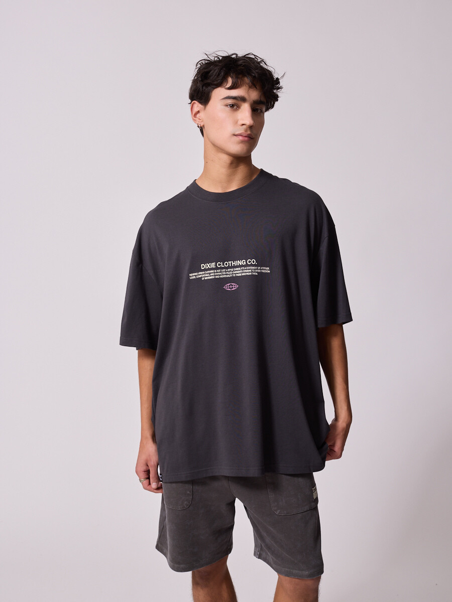 T-SHIRT VIRTUL DIXIE - Gris Oscuro 