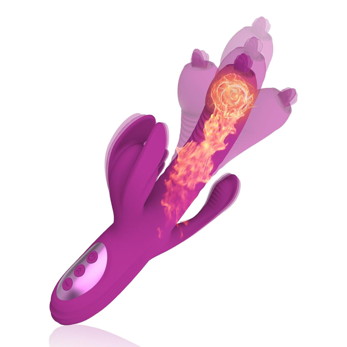 Triple Estimulador Telescopic Vibrating Rod Docoo 