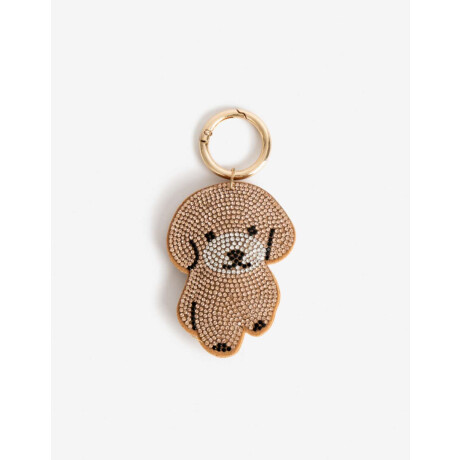 Llavero Y Bag Charm Perro Strass Combinacion Multicolor