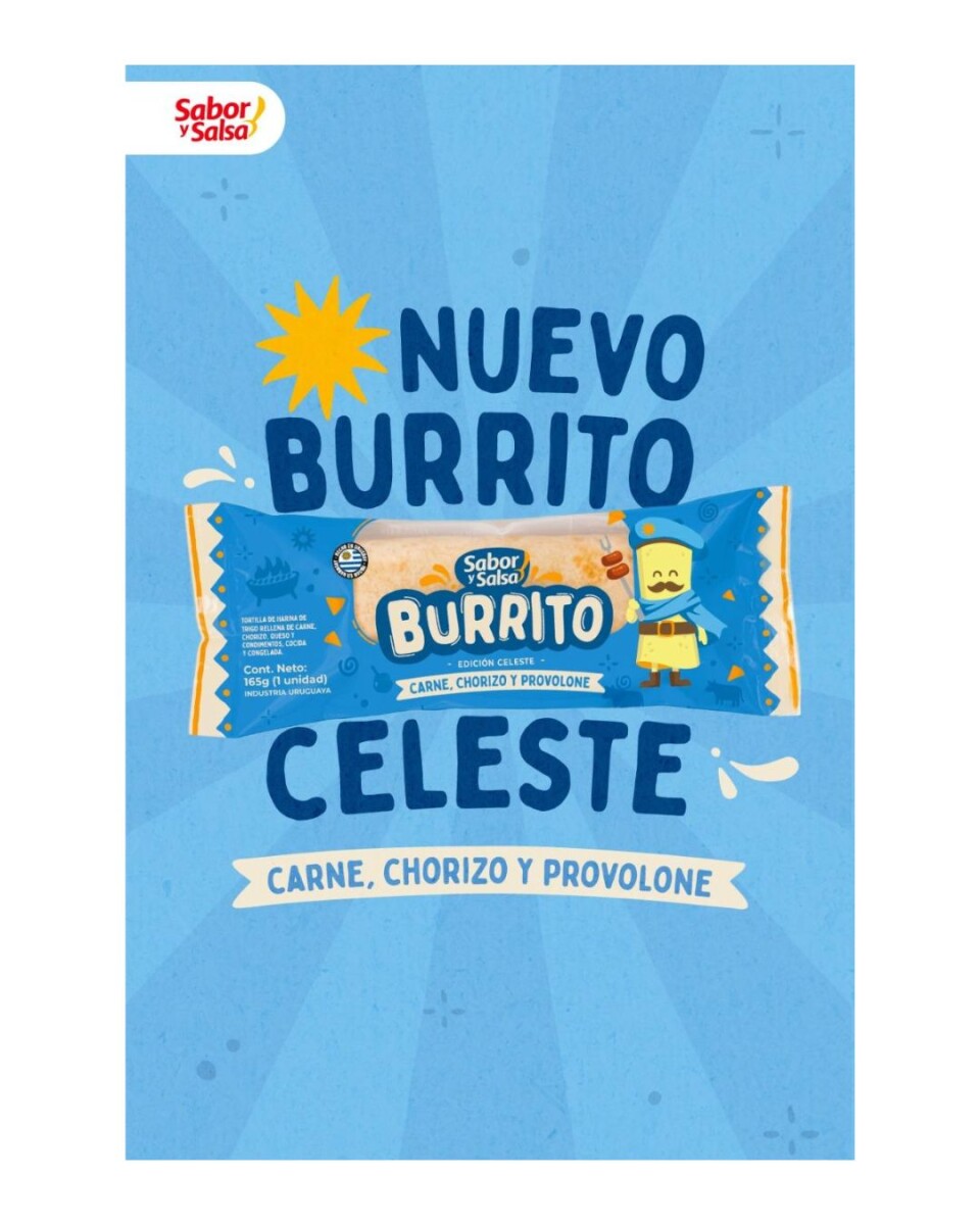 BURRITO CELESTE - CARNE, CHORIZO Y PROVOLONE 