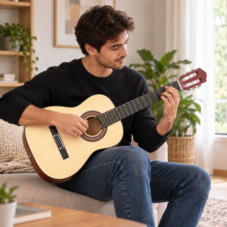 GUITARRA CLASICA CRIOLLA IDEAL PARA APRENDER COLOR NATURAL INCLUYE FUNDA GUITARRA CLASICA CRIOLLA IDEAL PARA APRENDER COLOR NATURAL INCLUYE FUNDA