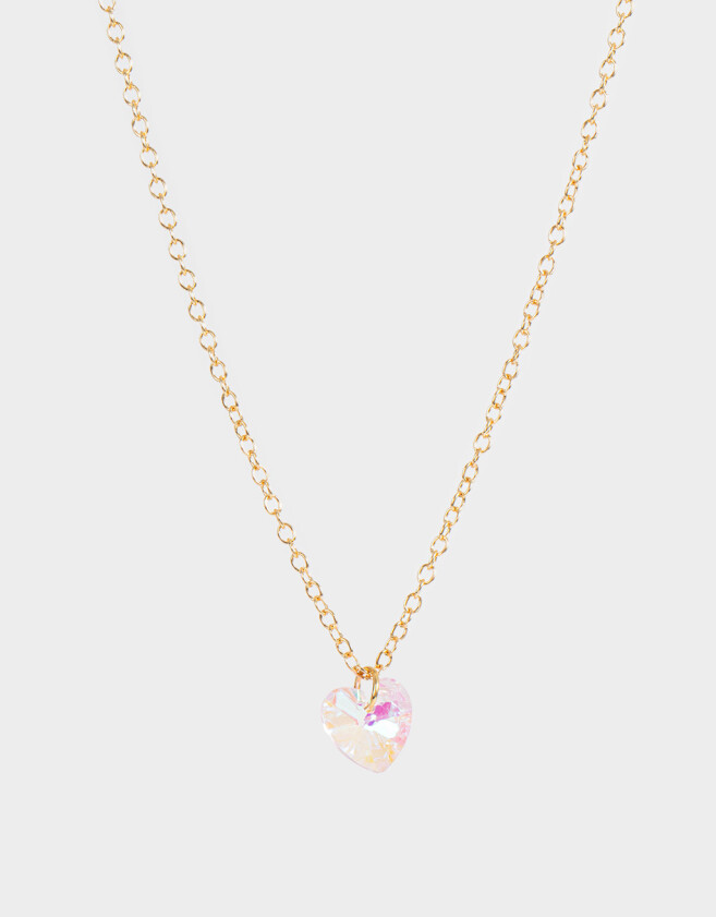 Cadena Corta con Dije Strass Corazón Cadena Con Dije De Corazón - Dorado