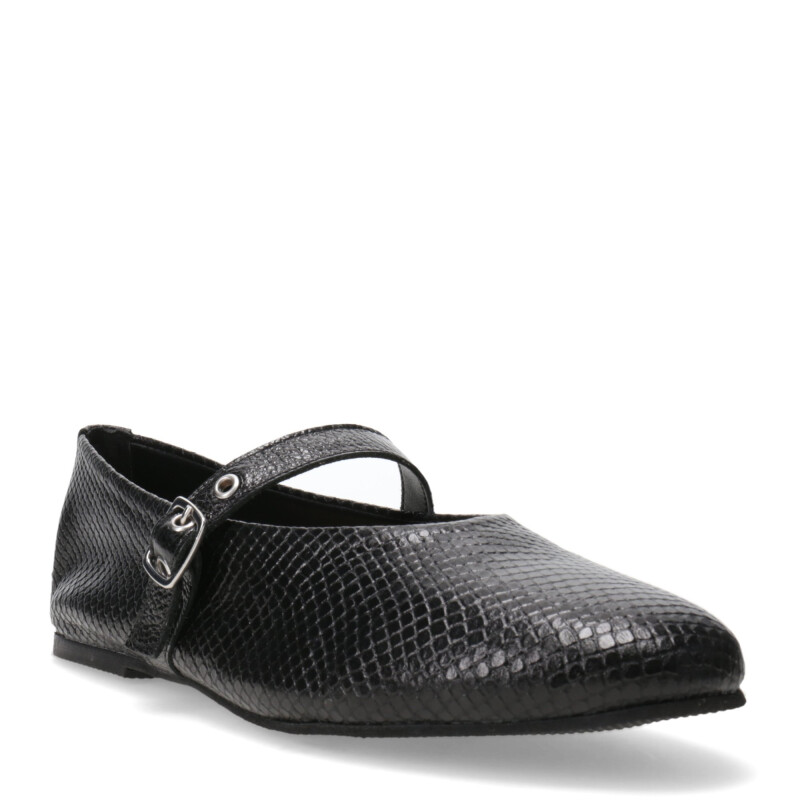 Zapatos de Mujer Miss Carol Efecto Croco Negro