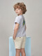 Camiseta Con Print Gris