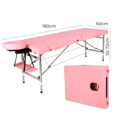 Camilla Masajes Plegable Regulable Profesional Rosa