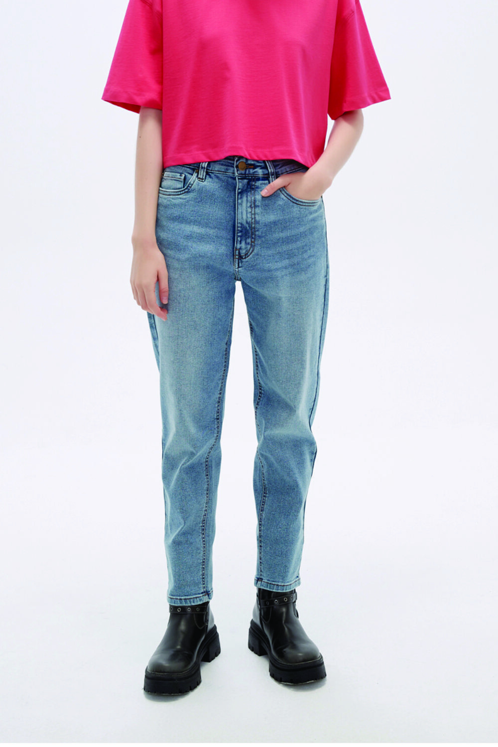 Pantalon Jeaniu Azul Grisaceo