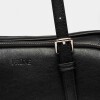 Cartera al hombro Lagoon en efecto cuero liso Negro