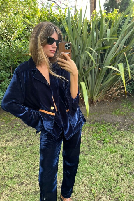 Velvet Suit Blazer Azul