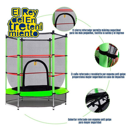 Cama Elástica Trampolín 1.40mts Calidad N°1 Rojo