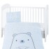 Set textil para cuna KIKKABOO 5pz bear celeste