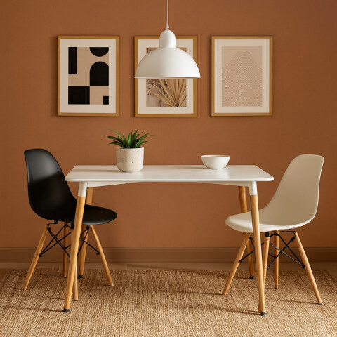 Mesa Eames Rectángular de Madera para Comedor o Jardín Mesa Eames Rectángular de Madera para Comedor o Jardín