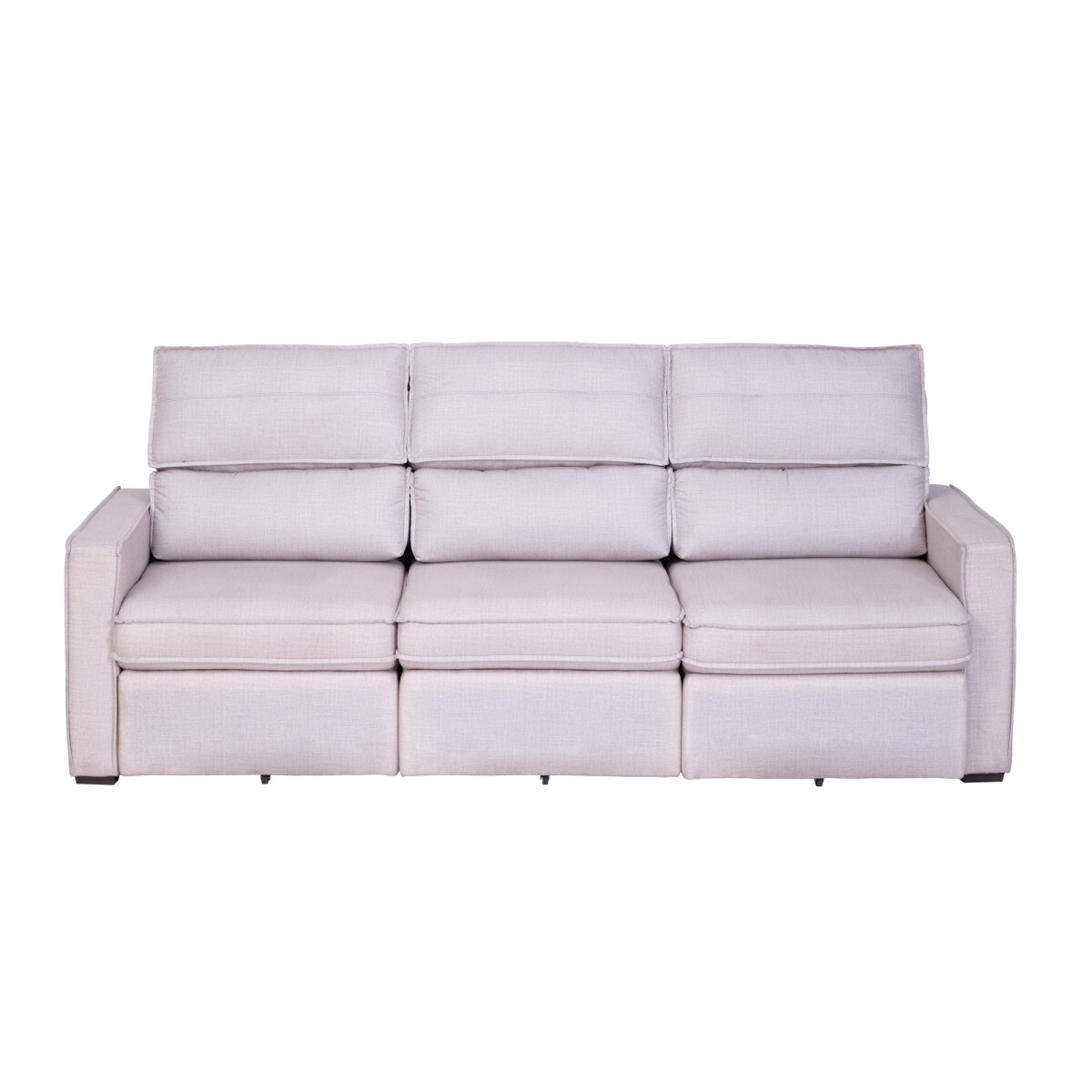 SOFA RETRACTIL - 3 CUERPOS TELA GRIS AMBAR 
