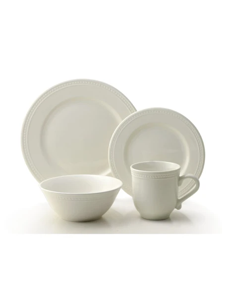 SET 16 PIEZAS STONEWARE D27-21-17/450ML PEARLINA WHITE THOMSON SET 16 PIEZAS STONEWARE D27-21-17/450ML PEARLINA WHITE THOMSON