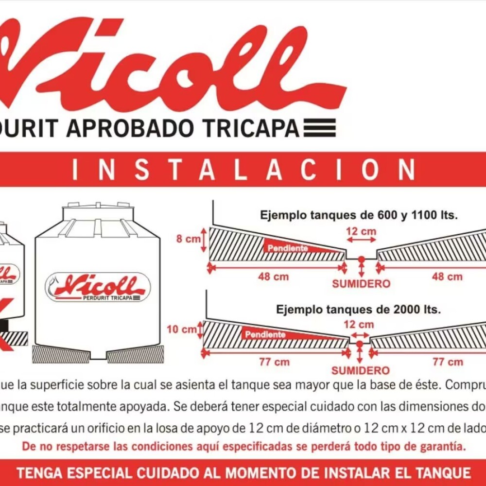 Tanque aprobado tricapa 600 litros Nicoll Tanque Aprobado Tricapa 600 Litros Nicoll